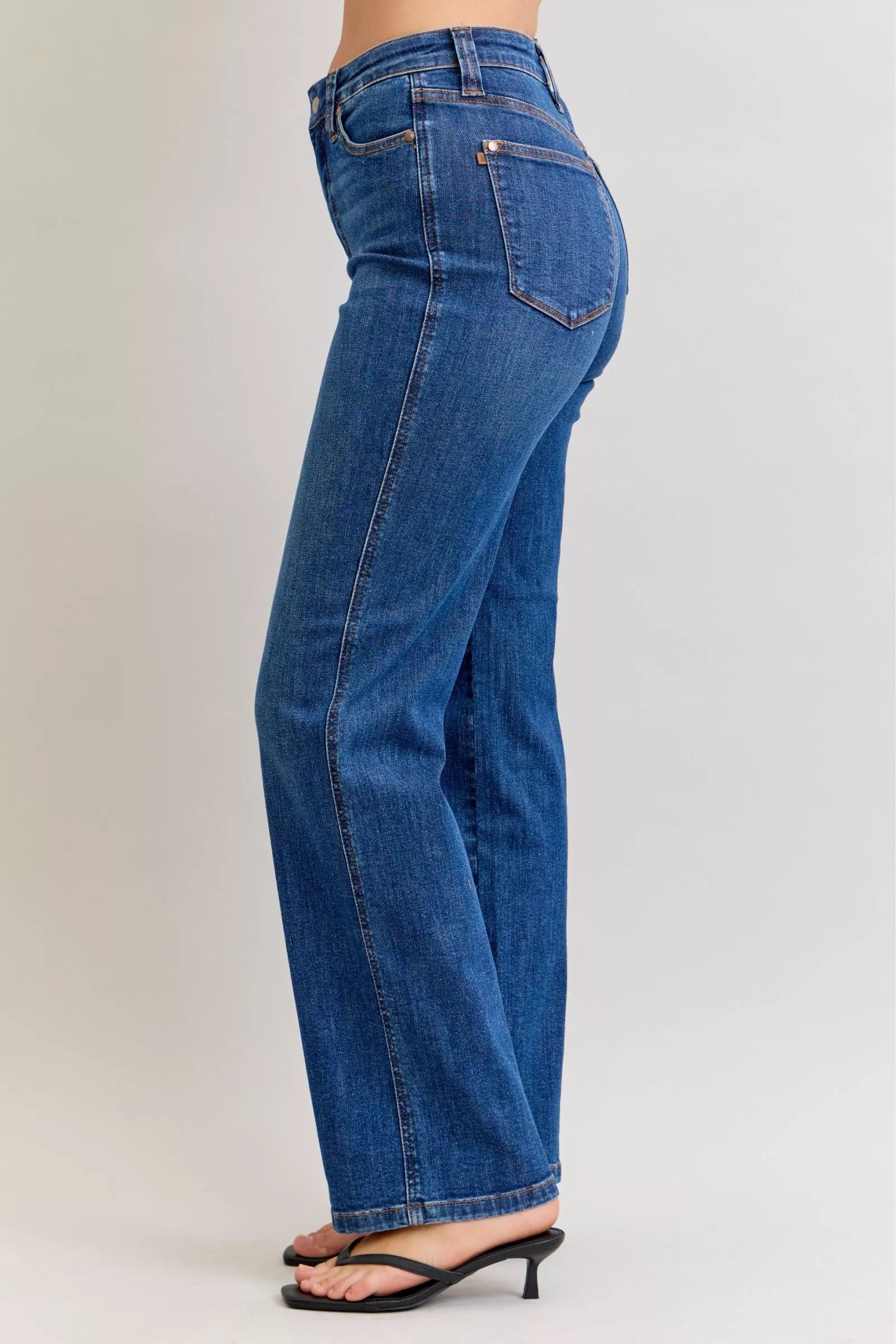 High Waist Tummy Control Straight Jeans