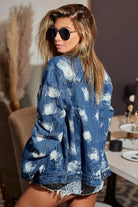 Washed Tie Dye Denim Jacket