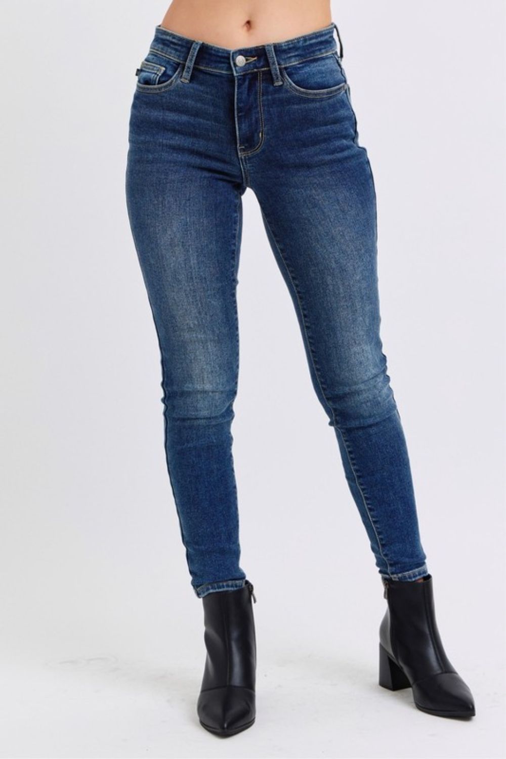 Mid-Rise Waist Skinny Jeans