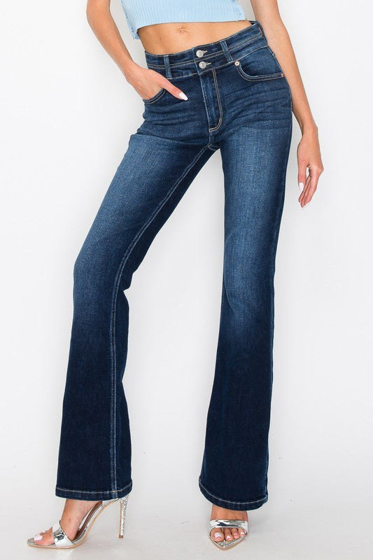 High Rise Tummy Control Bootcut Jeans