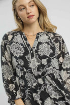 Floral Print Boho Midi Dress