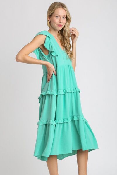 Ruffle Tiered Midi Dress