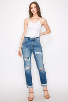 Tummy Control High Rise Straight Jeans