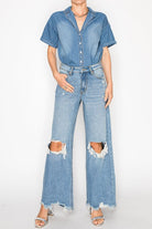 High Rise Relaxed Flare Hybrid Jeans