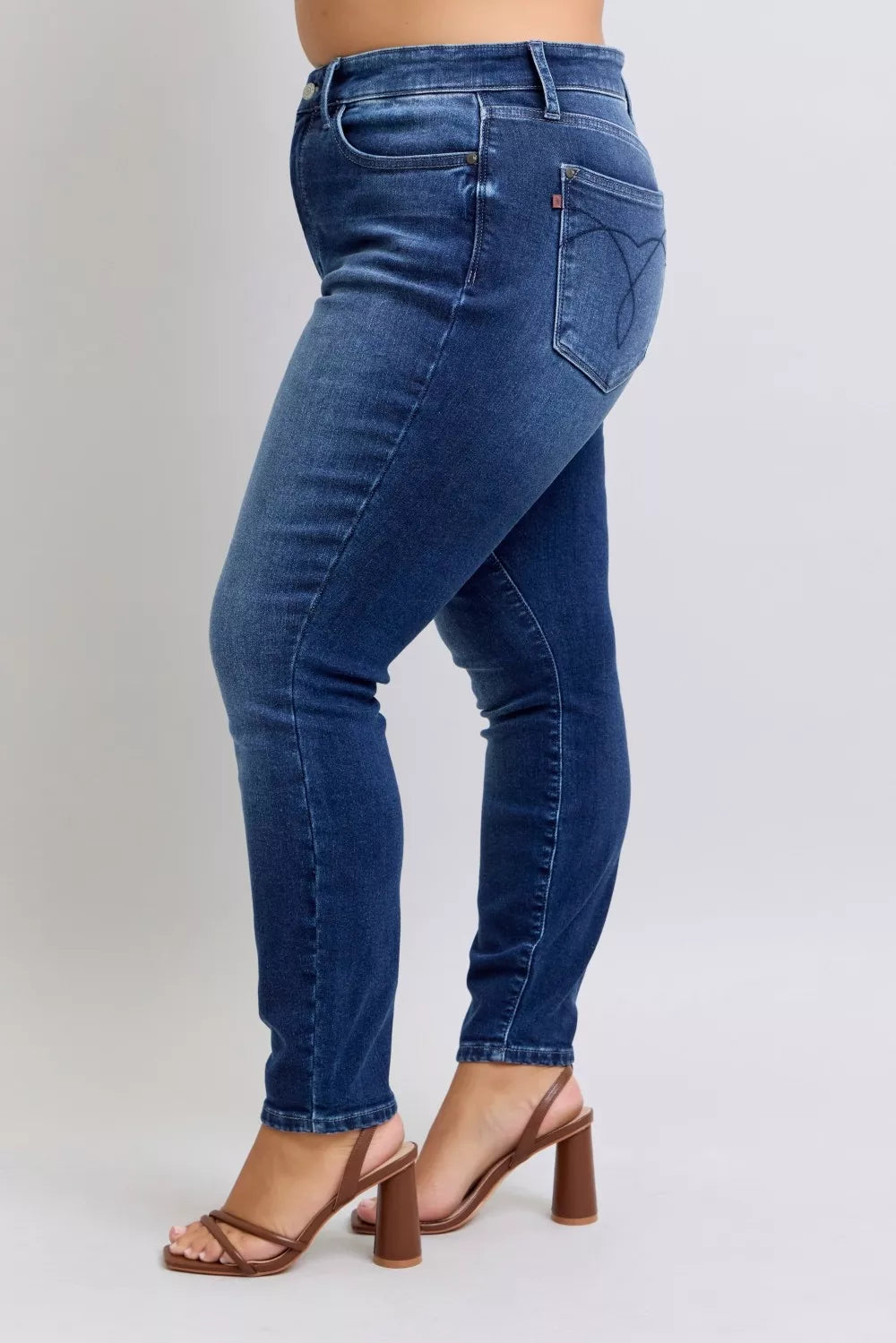 Washed Thermal Skinny Jeans