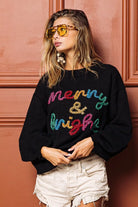 Tinsel Lettering Christmas Sweater