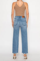 High Rise Tummy Control Straight Jeans