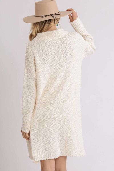 High Low Boucle Sweater Dress