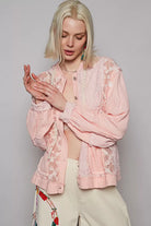 Exposed Seam Button Down Hooded Jacket