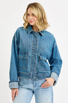 Oversized Cargo Pocket Denim Jacket