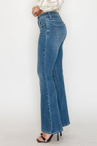 High Rise Tummy Control Slim Flare Jeans