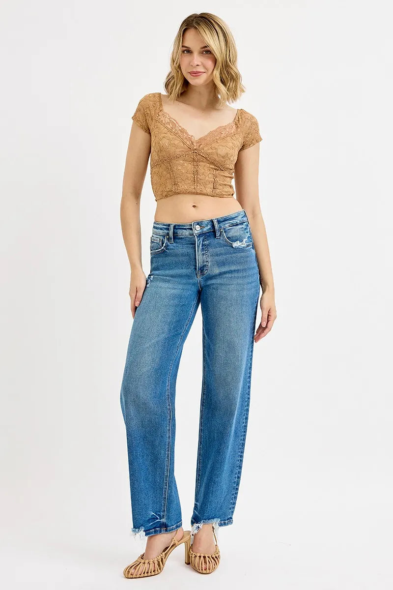 Mid Rise Baggy Jeans