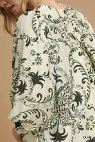 Boho Inspired Balloon Sleeve Mini Dress