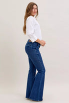Judy Blue High Waist Flare Jeans with Front Patch Pockets