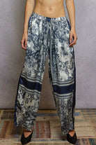 Floral Printed Woven Wide Leg Pants