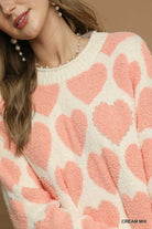 Mix Heart Pattern Sweater