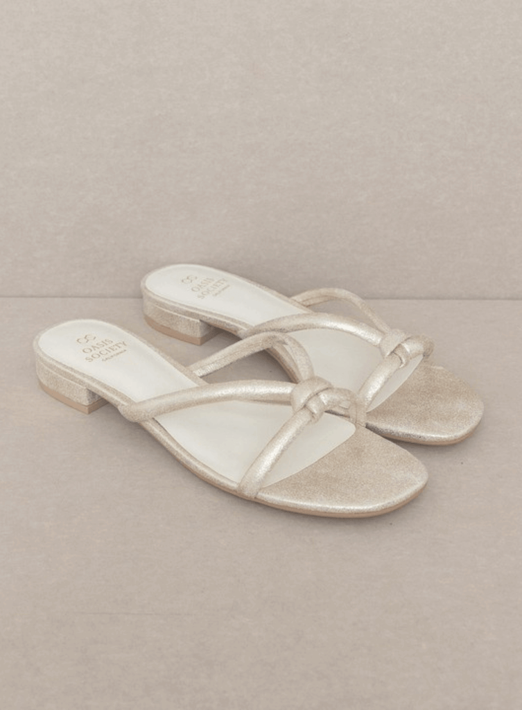 Oasis Society Ada Delicate Knotted Flat Sandal