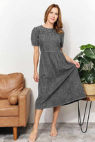 And The Why Washed Chambray Full Size Midi Dress