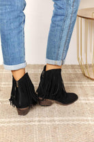 Legend Footwear Women's Fringe Cowboy Western Ankle Boots