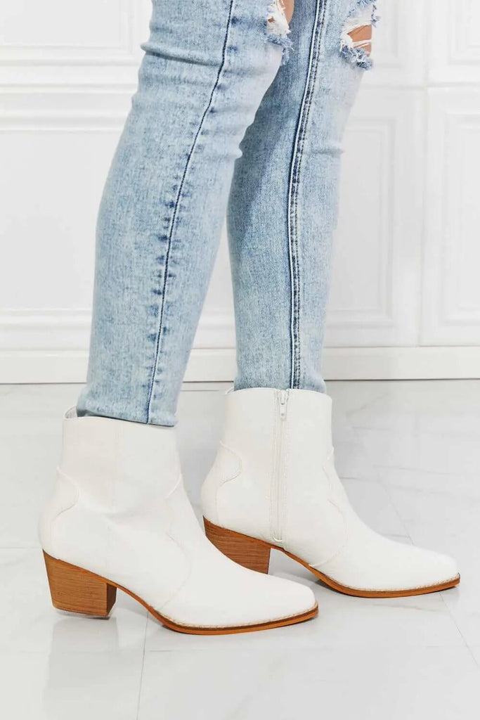 Watertower Town Faux Leather Western Ankle Boots