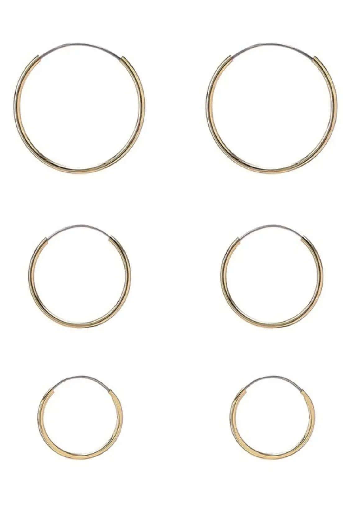 3-Pack Multi Hoop Earrings - Rocca & Co