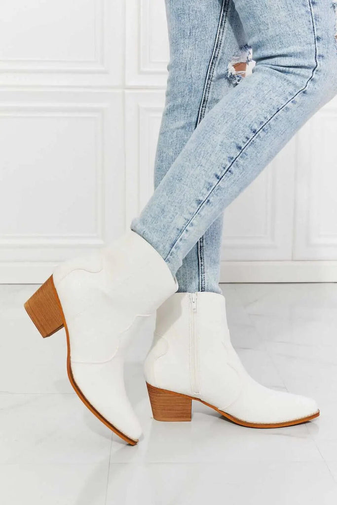 Watertower Town Faux Leather Western Ankle Boots
