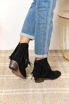 Legend Footwear Women's Fringe Cowboy Western Ankle Boots