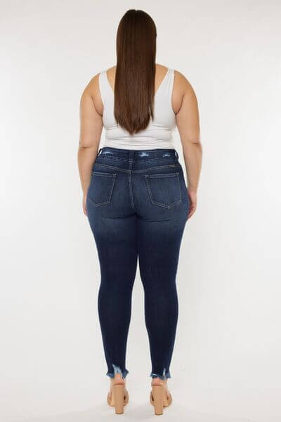 Cat's Whiskers Raw Hem High Waist Jeans