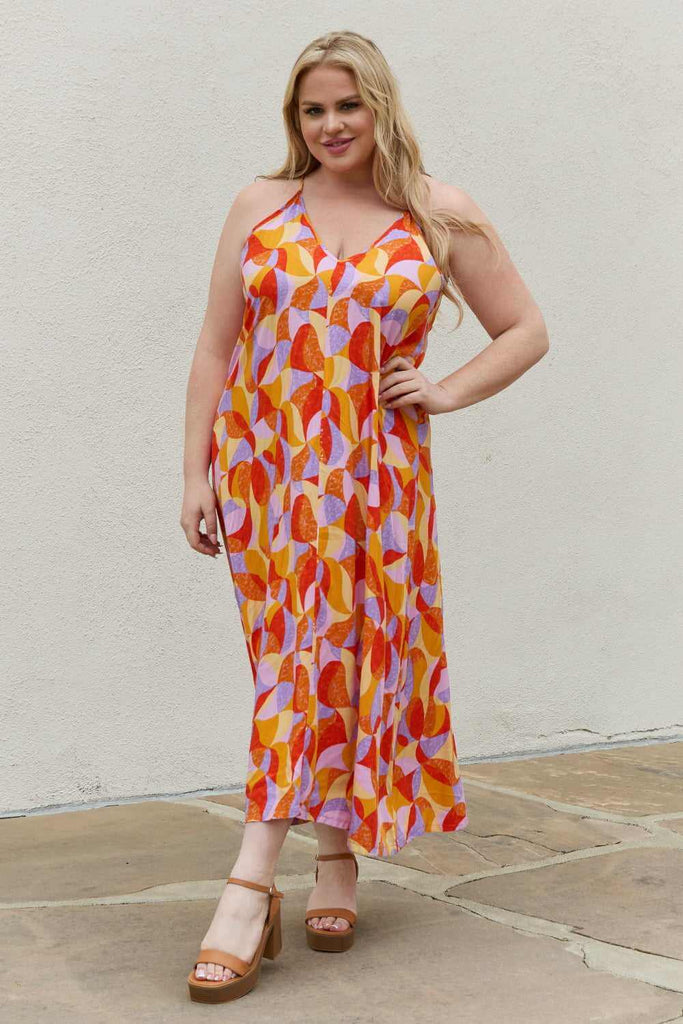 Printed Sleeveless Full Size Maxi Dress