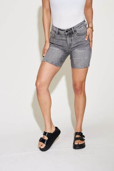 Washed Bermuda Denim Shorts