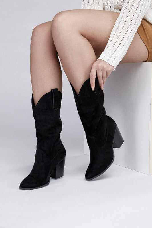 Akito Knee High Heel Boots - Rocca & Co