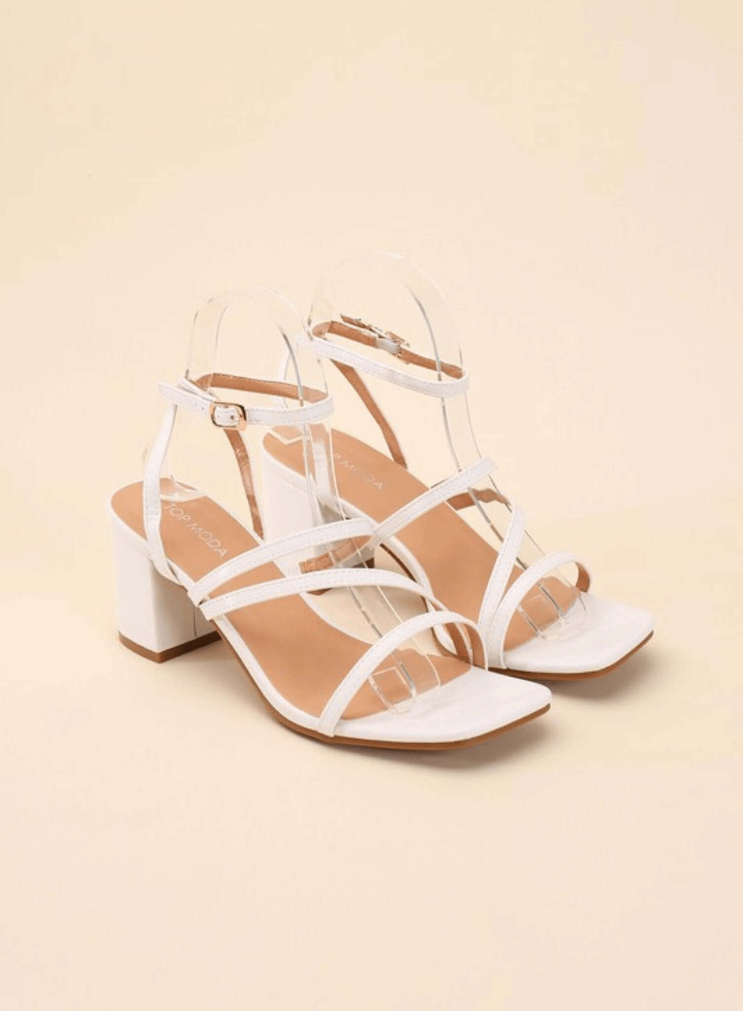 Ali-6 Strappy Low Heel Sandals - Rocca & Co