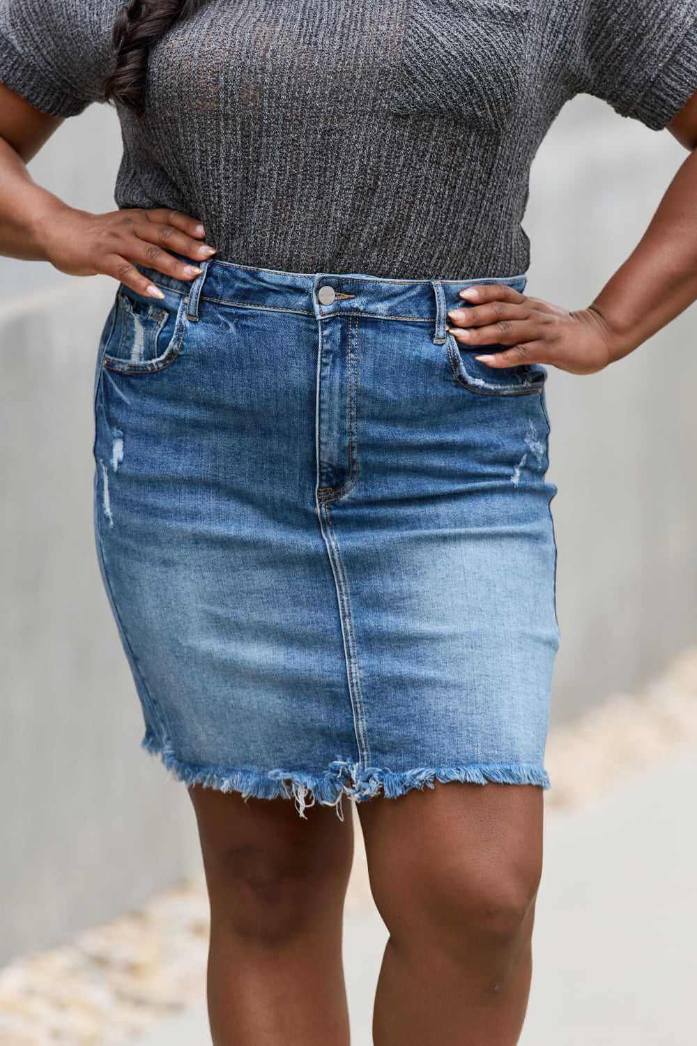 Amelia Denim Mini Skirt - Rocca & Co