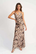 Asymmetrical Neck Maxi Dress - Rocca & Co