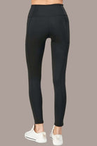 Black High Waist Leggings with Side Pockets - Rocca & Co