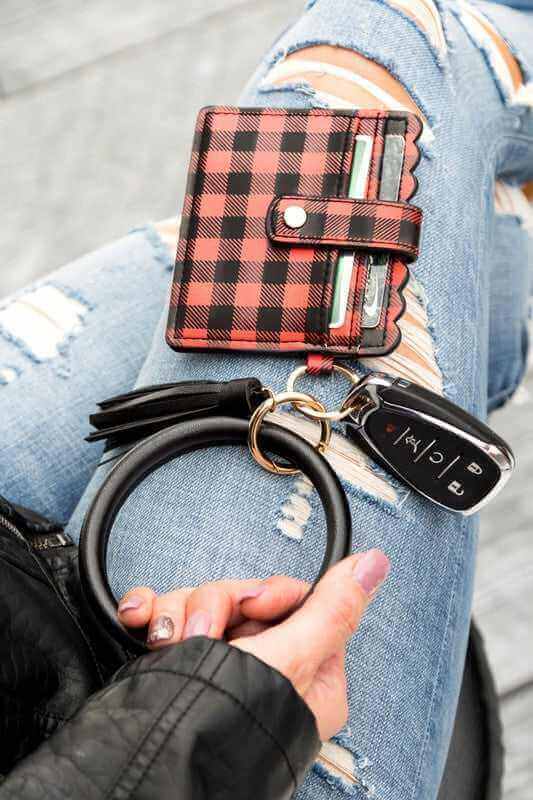 Buffalo Key Ring ID Wallet Bracelet - Rocca & Co