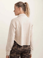 Cropped Corduroy Jacket With Metallic Buttons - Rocca & Co