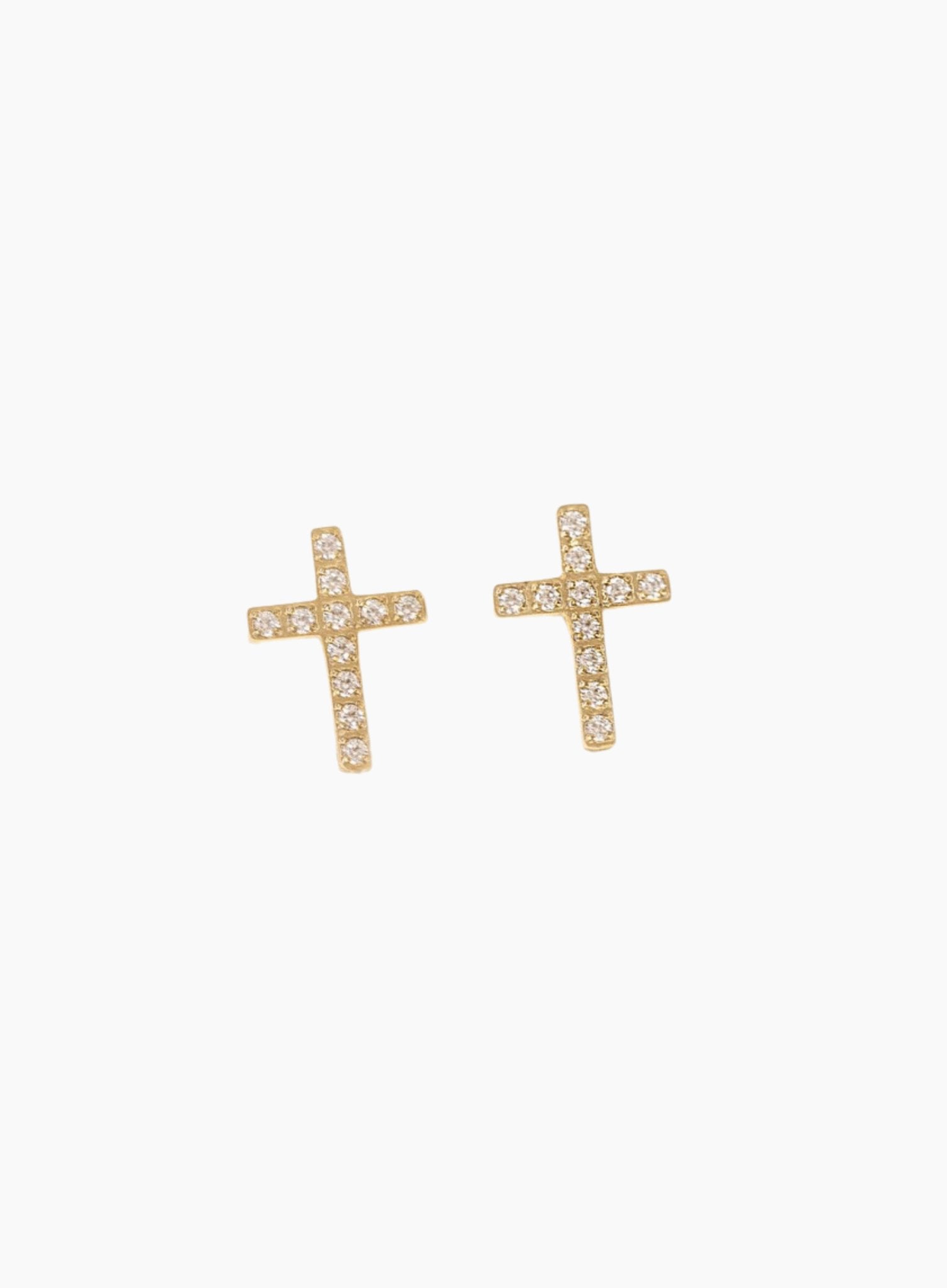 Cross Stud Earrings - Rocca & Co