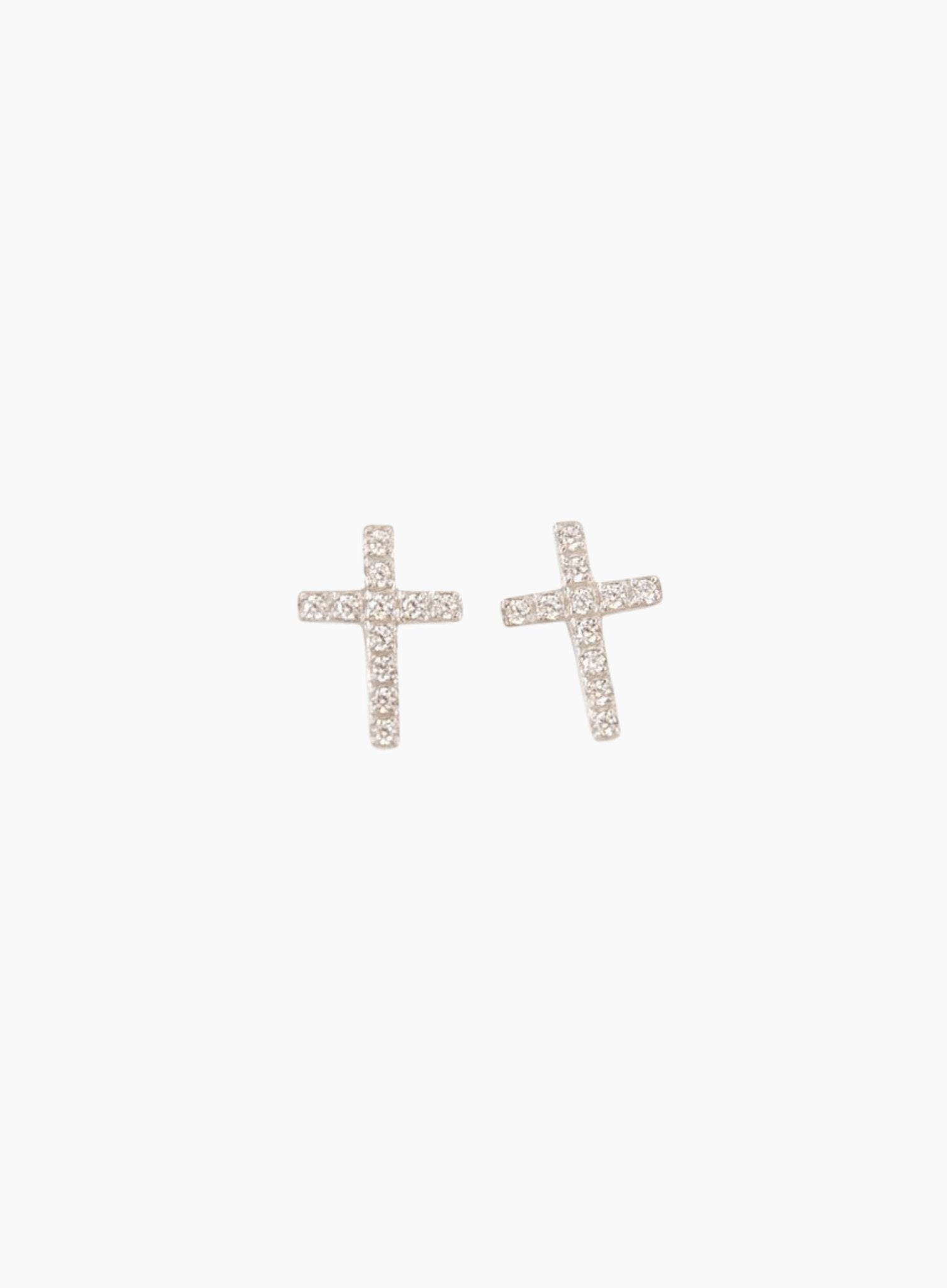 Cross Stud Earrings - Rocca & Co