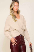 Crossover Front Sweater - Rocca & Co