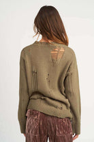 Distressed Oversized Sweater - Rocca & Co