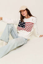 Distressed USA Logo Sweater - Rocca & Co