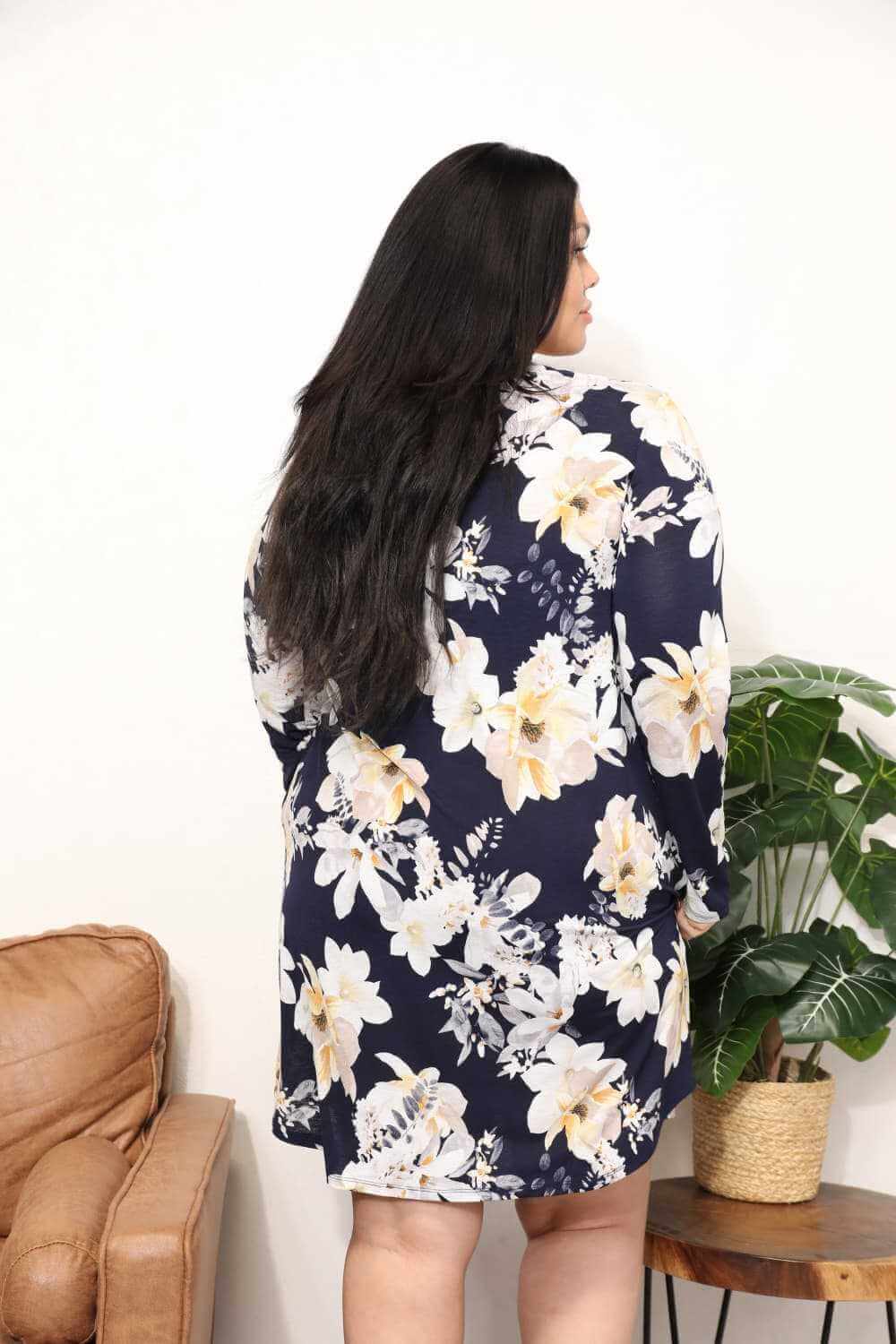Flower Print Shirt Dress - Rocca & Co