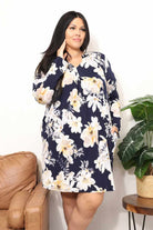 Flower Print Shirt Dress - Rocca & Co