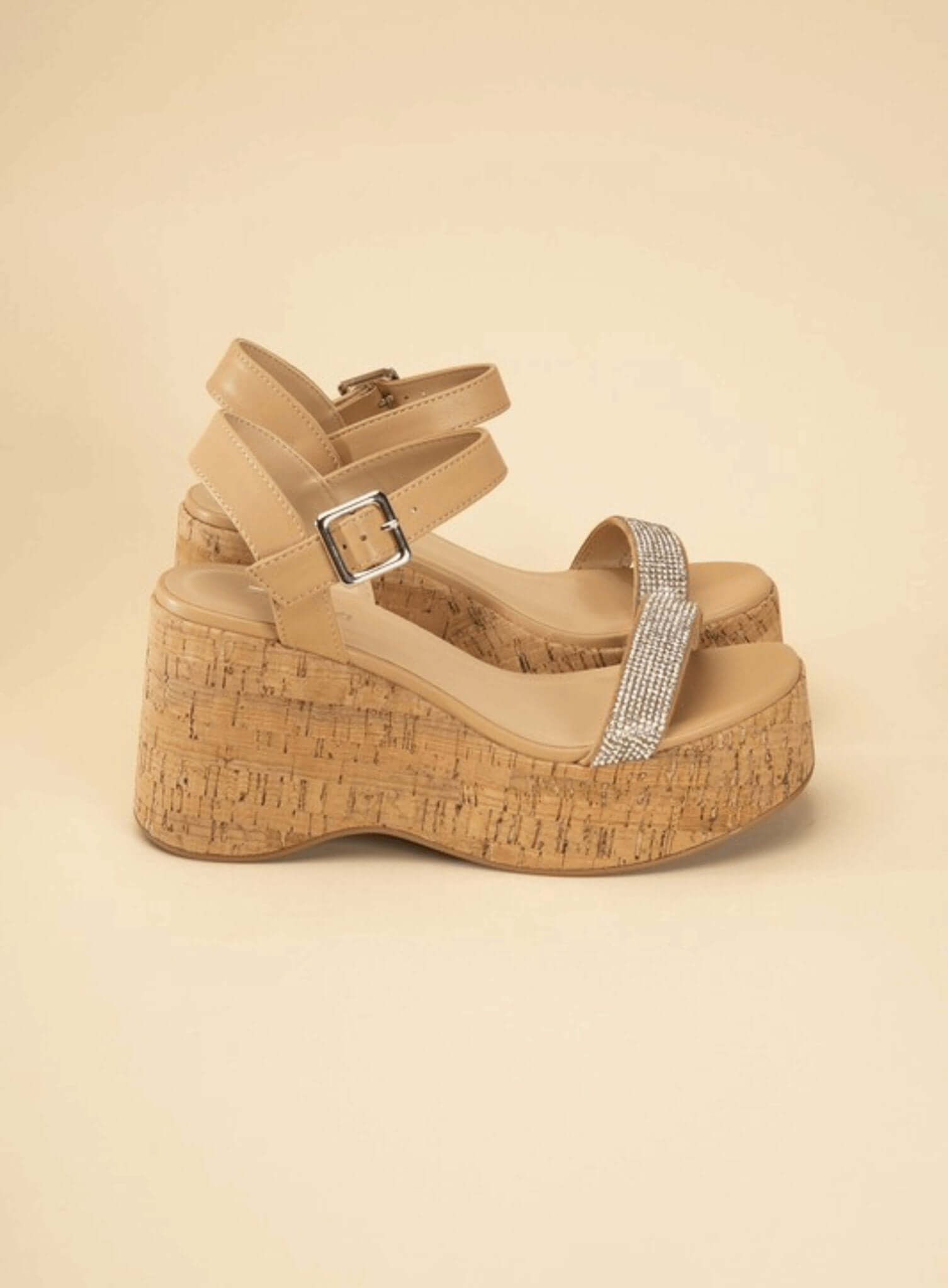 Fraya-S Rhinestone Strap Sandals - Rocca & Co