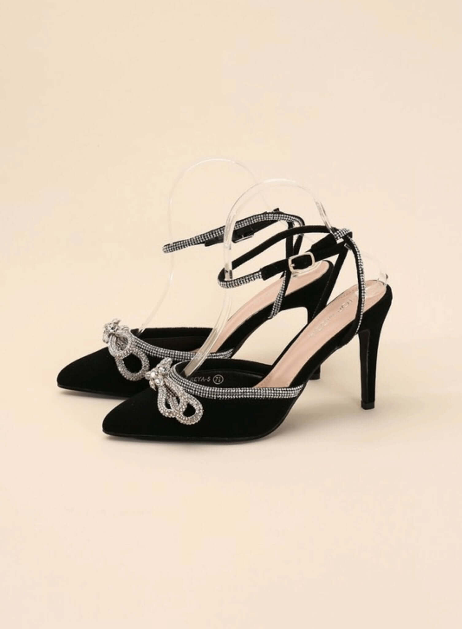 Freya-5 Double Bow Heels - Rocca & Co