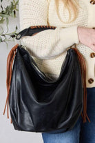 Fringe Detail Contrast Handbag - Rocca & Co
