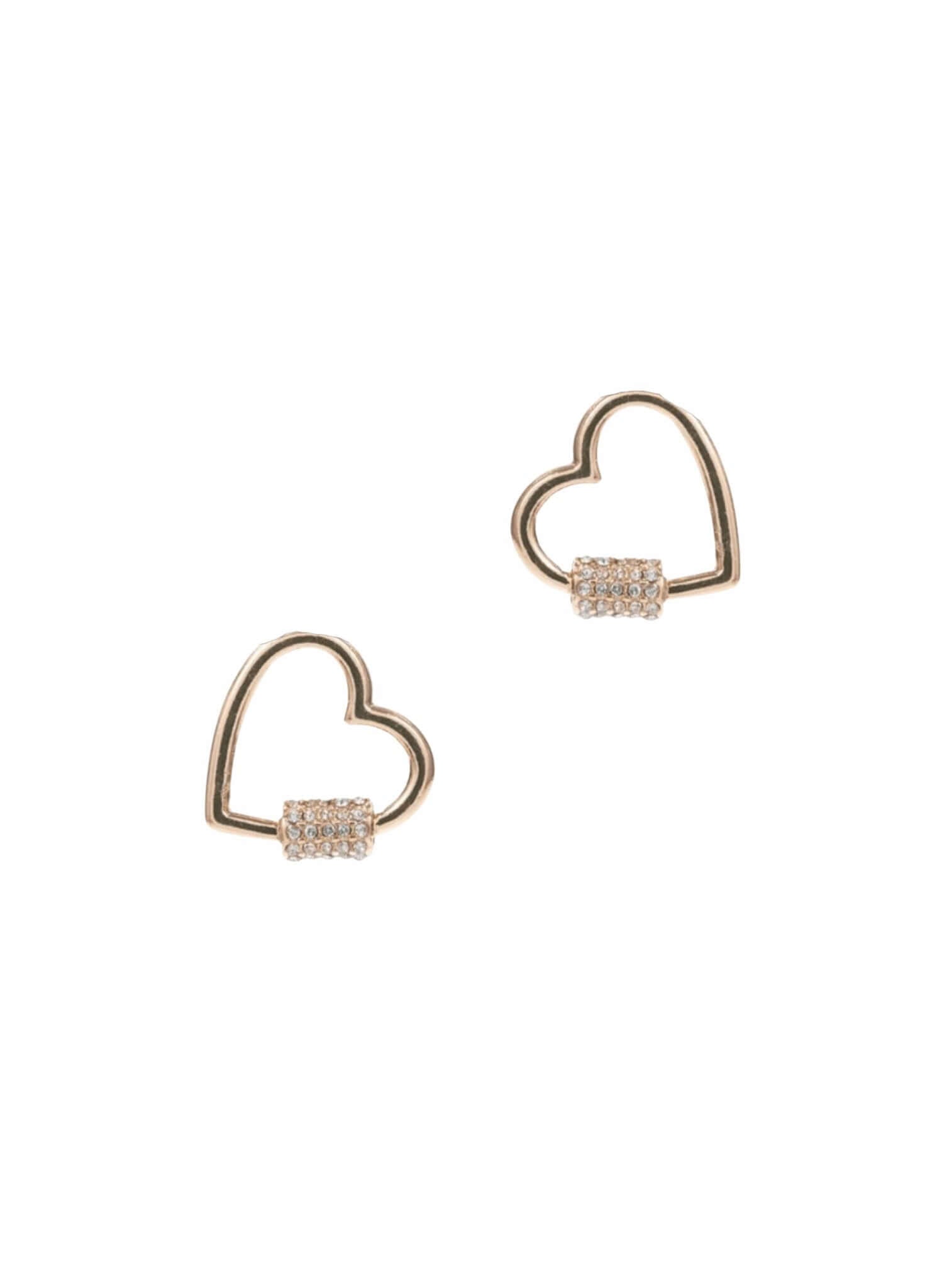 Gold Heart Shape Earrings - Rocca & Co