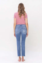 High Rise Slim Straight Jeans - Rocca & Co