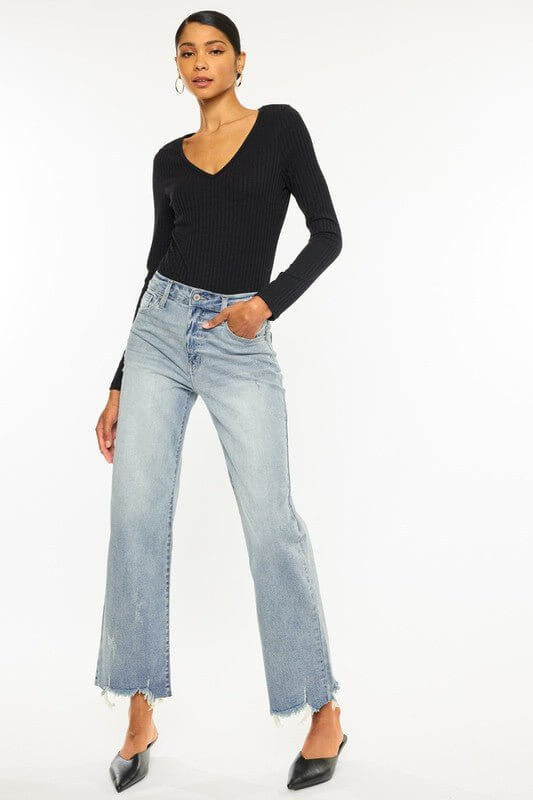 High Rise Slim Wide Leg - Rocca & Co